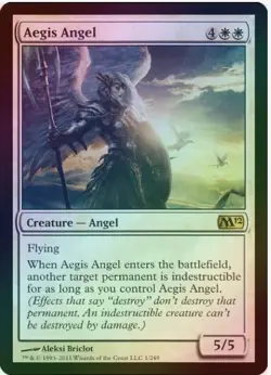 1 x Aegis Angel - Foil - M12 - LP - MTG - Image 1