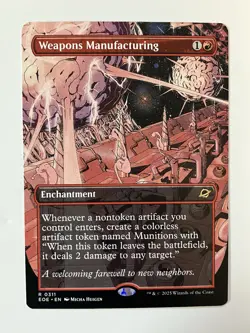 MTG Magic the Gathering Edge of Eternities Borderless #311 Weapons Manufacturing - Image 1