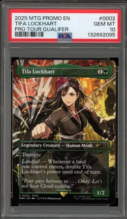 Magic The Gathering MTG Tifa Lockhart Pro Tour Qualifier Promo #0002 PSA 10 - Image 1