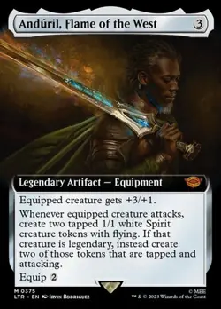 Anduril, Flame of the West (#375) - Extended Art LTR NM MTG - Image 1