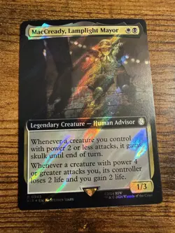 MTG Magic The Gathering MacCready Lamplight Mayor Extended Art SURGE FOIL! - Image 1