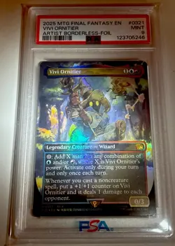 Magic the Gathering VIVI ORNITIER - Borderless-Foil #0321 Final Fantasy / PSA 9 - Image 1