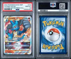 PSA 10 POKEMON PROMO #214 LUCARIO VSTAR LUCARIO VSTAR PREMIUM COLLECTION - Image 2
