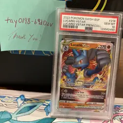 PSA 10 POKEMON PROMO #214 LUCARIO VSTAR LUCARIO VSTAR PREMIUM COLLECTION - Image 5