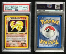 Brock's Ninetales Holo 1st Ed. Pokemon Gym Challenge PSA 8 2000 - Image 3
