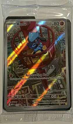 Riolu 010 Mega Evolutions ETB Pokemon Center Stamped Black Star Promo SEALED - Image 1