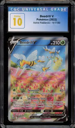 Pokemon Beedrill V Astral Radiance Full Alt Art #161 CGC 10 Pristine - Image 1