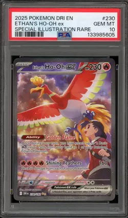 Pokemon Ethan's Ho-Oh ex Destined Rivals Special Illustration Rare #203 PSA 10 - Image 1