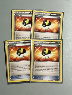 4x Ultra Ball 90/101 Plasma Blast 2013 Pokemon Card LP - Image 1