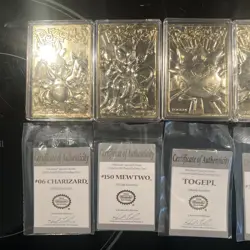 Pokemon 23K Gold Plated Card Set Burger King BK Set Of 6! Pokeballs Not Included - Image 2