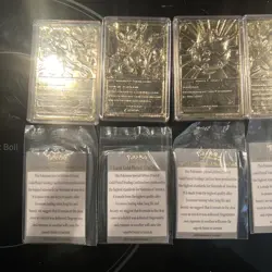 Pokemon 23K Gold Plated Card Set Burger King BK Set Of 6! Pokeballs Not Included - Image 5
