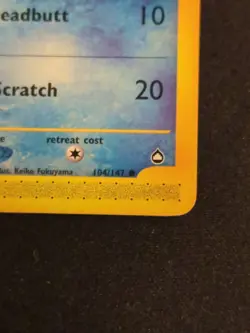 Pokemon TCG Aquapolis Psyduck Common Card 104/147 LP Condition - Image 4