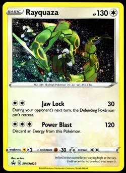 Pokemon TCG Rayquaza SWSH029 Sword & Shield Cosmos Holo Black Star Promo - NM - Image 1
