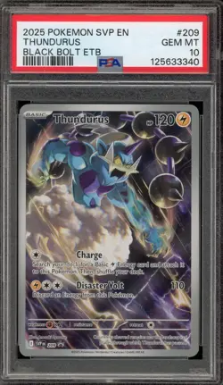 Pokemon Thundurus Black Bolt ETB Promo SVP EN 209 PSA 10 Gem Mint - Image 1