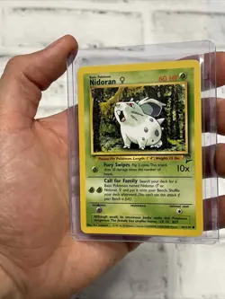 Pokemon TCG Nidoran 82/130 Base Set 2 Unlimited Common Card WOTC NM Vintage Vtg - Image 2