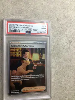 Giovanni's Charisma 204/165 Sv: Scarlet & Violet 151 Holo Pokemon TCG psa 9 - Image 1