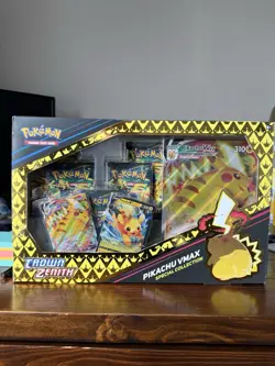 Pokemon TCG Crown Zenith Pikachu Vmax Special Collection Box Factory Sealed - Image 1