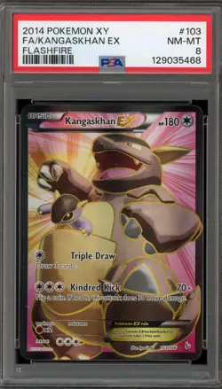 Pokemon Kangaskhan EX XY Flashfire Full Art #103 PSA 8 - Image 1