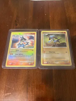 Pokemon TCG Lucario Diamond & Pearl Base Set, Holo Rare Card 6/130 Riolu 61/130 - Image 1