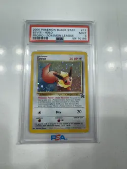 2000 Pokemon Black Star Promo Eevee Holo #11 PSA 9 Mint - Image 1