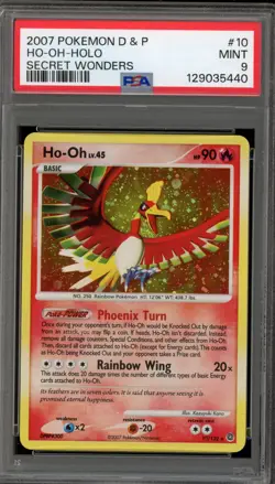 Pokemon Ho-Oh Secret Wonders Holo Rare #10 PSA 9 Mint - Image 1