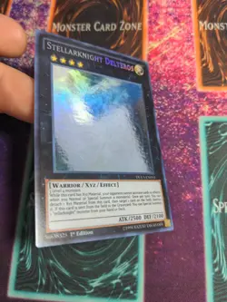 Yu-Gi-Oh! Stellarknight Delteros DUEA-EN053 1st Edition Ghost Rare NM - Image 2