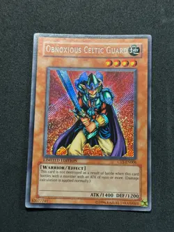Yugioh Obnoxious Celtic Guardian CT1-EN006 Limited Secret Rare MINT - Image 2