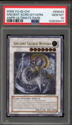 Yu-Gi-Oh! Ancient Sacred Wyvern Unlimited Ultimate Rare ANPR-EN043 PSA 10 - Image 1