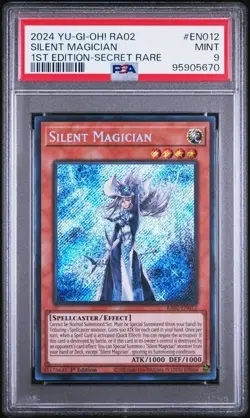 2024 YuGiOh! RA02 Silent Magician 1st Edition SECRET RARE PSA 9 MINT #EN012 - Image 1