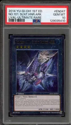 Yu-Gi-Oh! Number 101 Silent Honor ARK 1st Ed Ultimate Rare LVAL-EN047 PSA 10 - Image 1