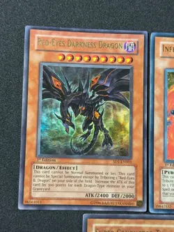 Yugioh 5X Structure Deck Ultra 1st Ed NM Red-Eyes Darkness Dragon SD1 SD3 SD09 - Image 2