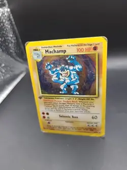 Pokemon TCG Machamp Holo Card Base Set 1st Edition 8/102 HP - Image 3