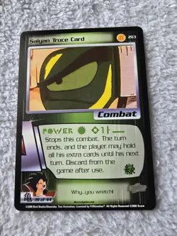 DBZ Dragon Ball Z Saiyan Truce Card 203 CCG Unlimited Saiyan Saga MP - Image 1