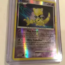 Vintage Pokemon Card - Abra Mysterious Treasures 69/123 Reverse Holo 2007 Dmg - Image 2