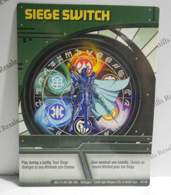 Bakugan Card - Siege Switch - Green Ability Card - BA174 - 42/48 - 2008 - Image 1