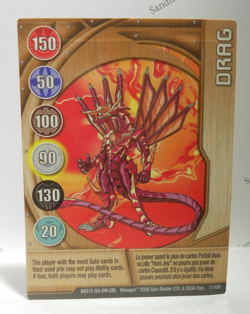 Bakugan Card - Drag - Copper Gate Card - BA212 - 17/48b - 2008 - Image 1