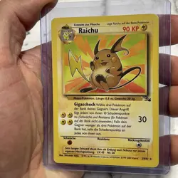 Pokemon Card - Raichu Fossil German 29/62 Rare LP+ Nintendo Pokemon Vintage Vtg - Image 2