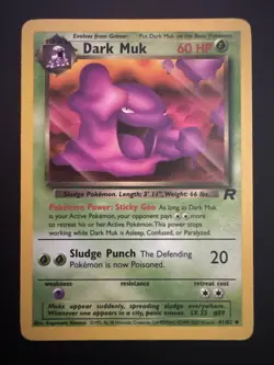 Pokemon TCG Dark Muk Team Rocket 41/82 Unlimited Uncommon Card WOTC Played LP - Image 1
