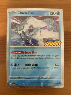 Chien-Pao SV152. Surging Sparks Pokemon Prerelease Promo Sealed Cards - Image 1