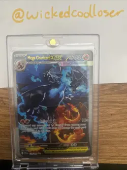 Mega charizard X EX 125/094 Fresh Pull Phantasmal Flames RARE Chase Card - Image 3