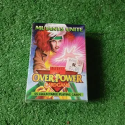 1995 MARVEL OVERPOWER CARD GAME MUTANTS UNITE 55 PLAYING CARD DECK NEW SEALED - Image 1