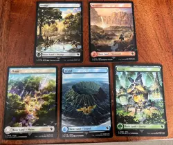 MTG Final Fantasy Foil Chocobo Track Lands All Holiday Variants 5 Card Lot - Image 1