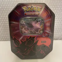 Pokemon Team Rocket Nidoking ex Tin | 4 Booster Packs + Promo Card | TCG Gift - Image 1
