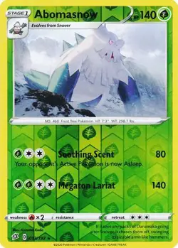 Abomasnow 13/192 Reverse Holo | Rebel Clash | Pokemon Card - Image 1