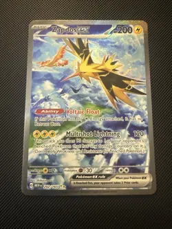 Pokemon TCG Zapdos EX Scarlet & Violet 151 Card 202/165 Near Mint Condition - Image 1