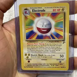 Pokemon TCG Electrode 25/130 Non-Holo Rare Base Set 2 LP/NM Pokemon Card WOTC - Image 1