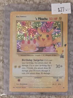 Birthday Pikachu 24/53 Holo Rare 25th Celebrations Classic - Pokemon Card - Image 1