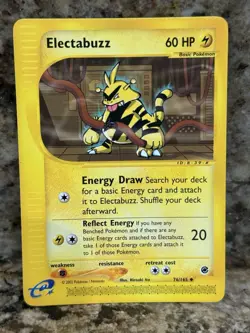 Pokemon Card TCG Electabuzz 76/165 Uncommon LP+ Expedition E Reader - Image 1