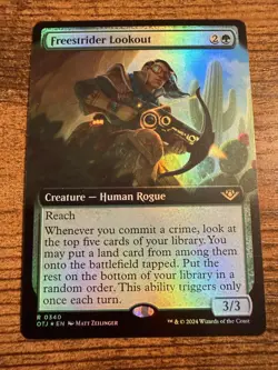 MTG Magic The Gathering Freestrider Lookout Extended Art FOIL VERY rare pull! - Image 1