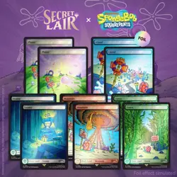 MTG Secret Lair x SpongeBob: Lands Under the Sea RAINBOW FOIL Sealed - Image 1